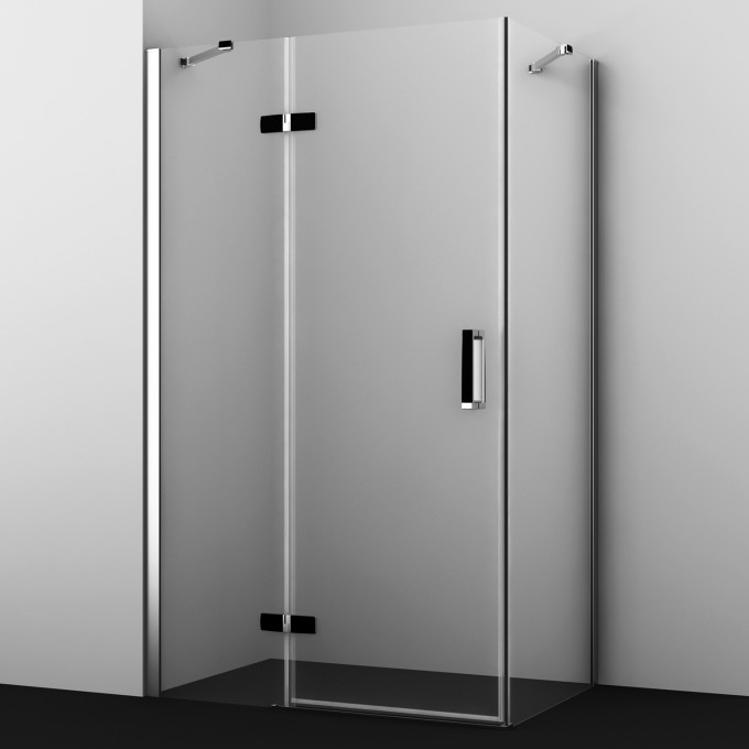 Душевой уголок WASSERKRAFT ALLER BLACK 10H06LBLACK 120x80 см